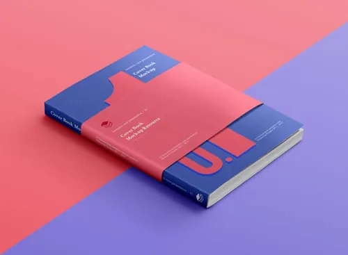 精装书籍封面样机 Psd Book Cover Isometric
