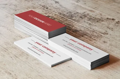 名片堆叠模型PSD模板Business Card Stack Mockup