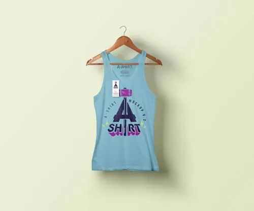 男士背心短袖模型PSD模板Psd Tank Top Mockup