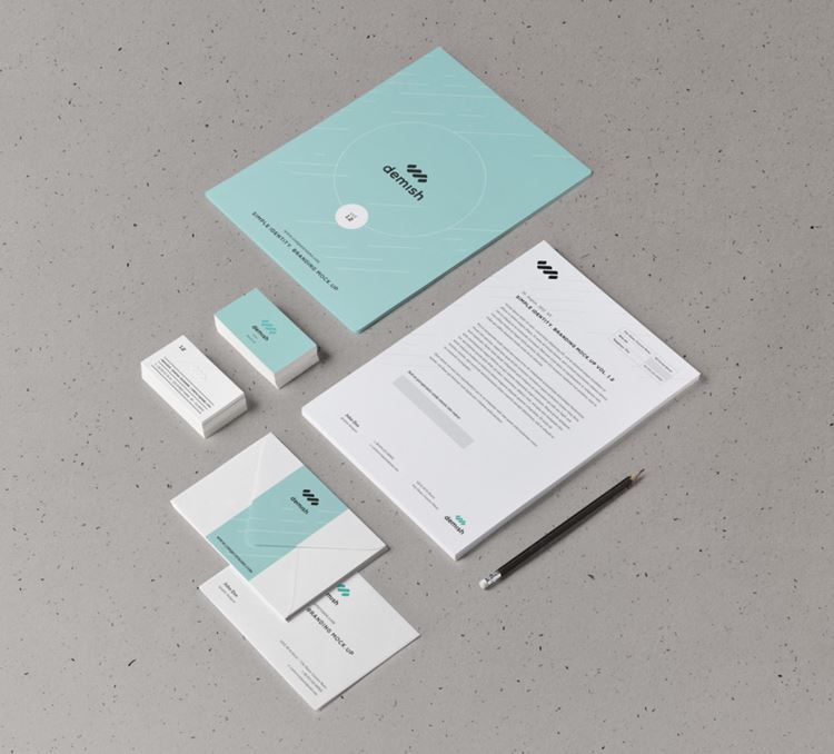 简约风格公司VI提案贴图PSD模板Stationery Branding Mock Up Vol106