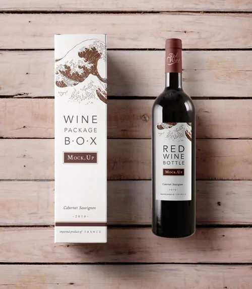 葡萄酒盒包装样机 Psd Wine Box Mockup Vol2