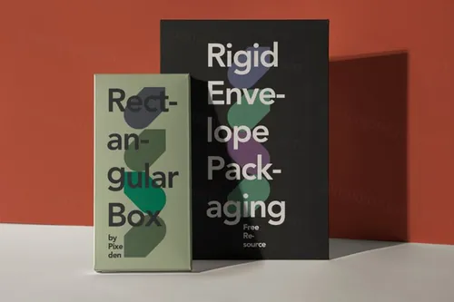 快递纸盒包装设计提案场景展示样机模板 Envelope Bo