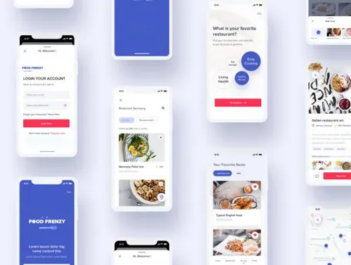 餐饮美食主题APP iOS UI套件