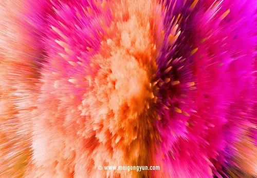 彩色粉尘烟雾喷溅爆炸效果4K高清背景纹理质感底纹图片素材