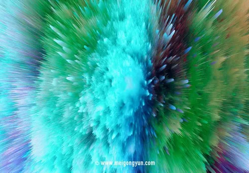 彩色粉尘烟雾喷溅爆炸效果4K高清背景纹理质感底纹图片素材