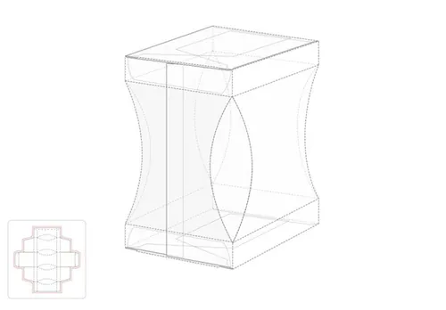 角撑式零售盒模切图/刀模图EPS源文件