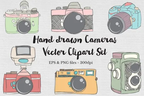Hand drawn Vector Camera Images