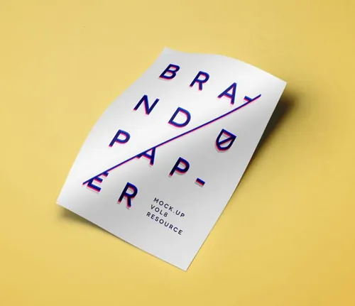 A4尺寸海报传单设计印刷效果图样机 Psd A4 Paper Mock-Up Vol8