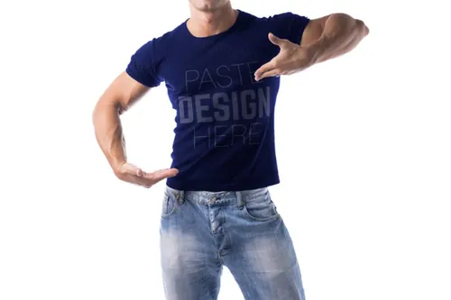 男士T恤模型PSD贴图模板Polo T-shirts Mock-up
