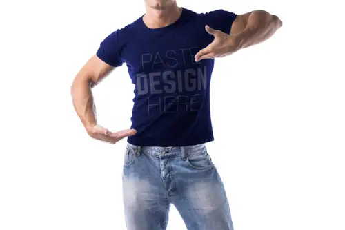 男士T恤模型PSD贴图模板Polo T-shirts Mock-up 样机模版