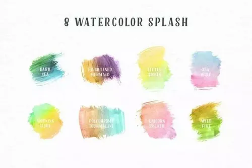 海洋主题水彩矢量插图 AquaWay — watercolo