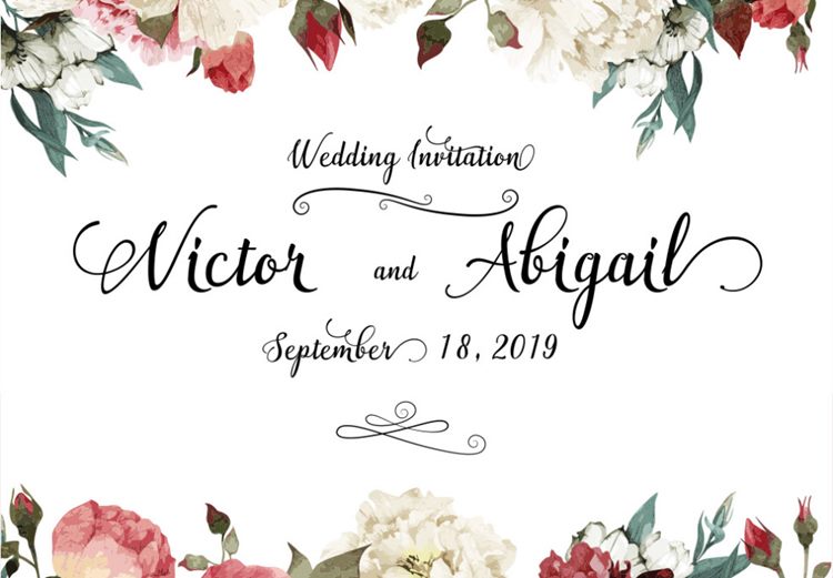 结婚请柬封面设计Wedding invitation cov