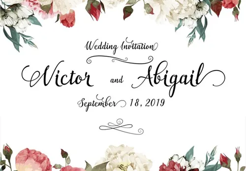 结婚请柬封面设计Wedding invitation cov