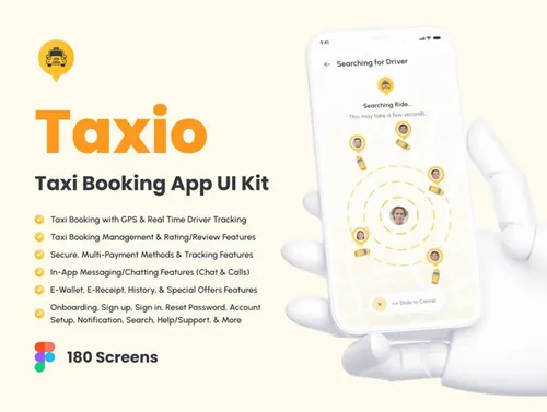 高质量滴滴顺风车出租车预约打车APP移动界面UI素材 Tax