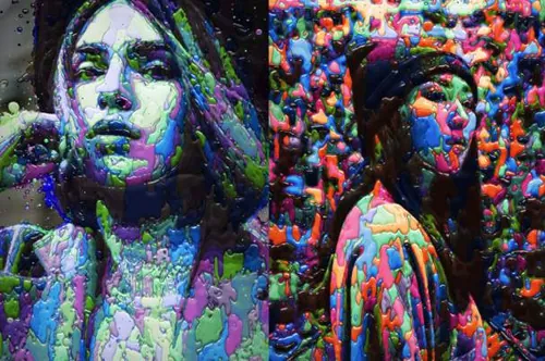 照片快速转抽象水彩画特效PS动作素材 Paints Photoshop Action