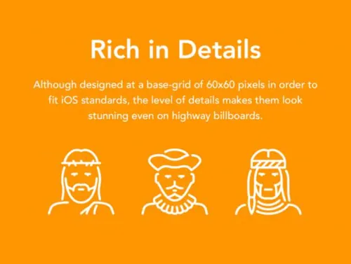 50个人体形状人物头像矢量线图标集LineKing Presents Peopl