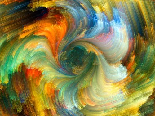 彩色渐变创意抽象线条梦幻水彩油画效果高清背景JPG图片设计素材模板8212