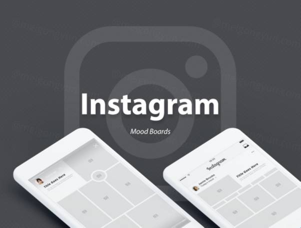 时尚社交媒体心情故事分享广告图排版PSD设计素材Instagram Mood B