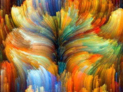 彩色渐变创意抽象线条梦幻水彩油画效果高清背景JPG图片设计素材模板8213