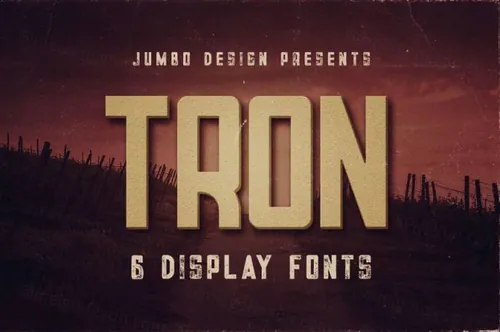 独特粗体复古风格英文字体Tron - Display Font
