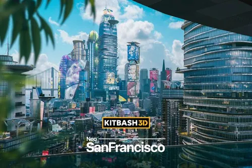 未来美国纽约大都市奢华繁荣城市高楼建筑场景3D模型素材合集包