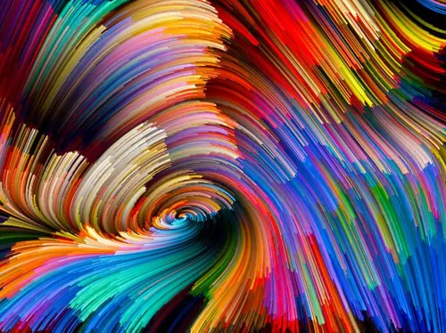 彩色渐变创意抽象线条梦幻水彩油画效果高清背景JPG图片设计素材模板8215