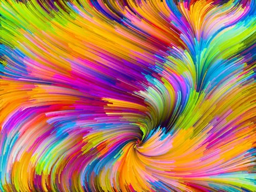 彩色渐变创意抽象线条梦幻水彩油画效果高清背景JPG图片设计素材模板8218