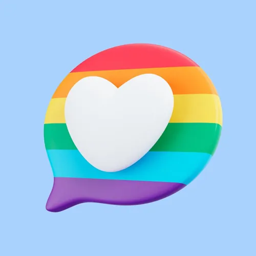 三维渲染爱心卡通符号3D插画素材