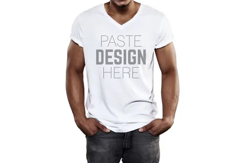 V领T恤模型PSD贴图模板Polo T-shirts Mock-up