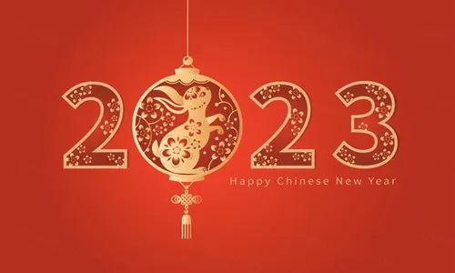 2023年中国新年生肖兔年东方传统节日促销宣传海报招贴EPS