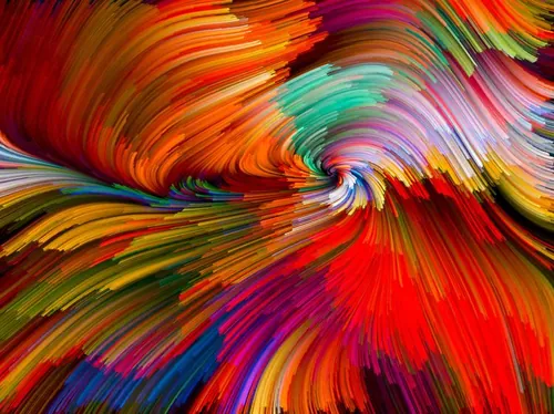 彩色渐变创意抽象线条梦幻水彩油画效果高清背景JPG图片设计素材模板8220