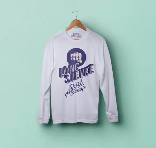 新的psd长袖t恤样机 Psd Long Sleeve T-Shirt Mockup Vol1