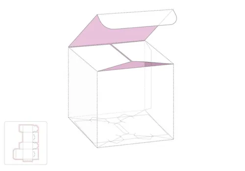 零售方盒模切图/刀模图EPS源文件