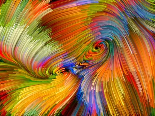 彩色渐变创意抽象线条梦幻水彩油画效果高清背景JPG图片设计素材模板8221