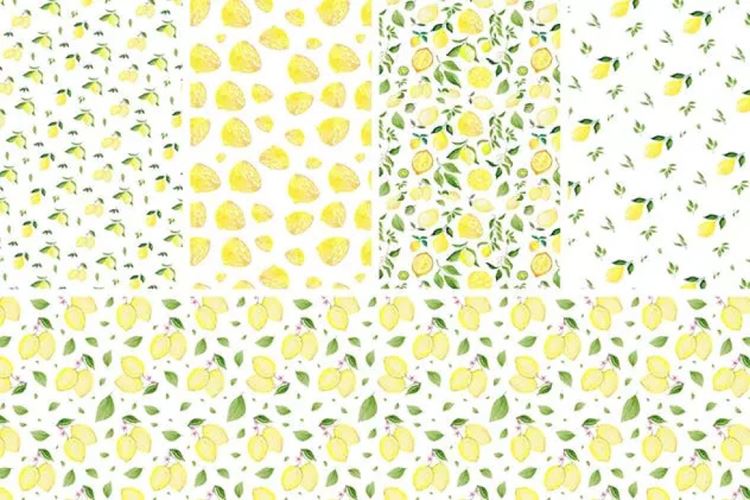 柠檬 酸橙手绘水彩插画 Lemons  Limes Wate