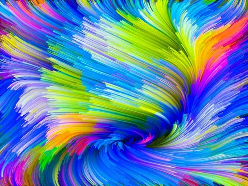 彩色渐变创意抽象线条梦幻水彩油画效果高清背景JPG图片设计素材模板8222