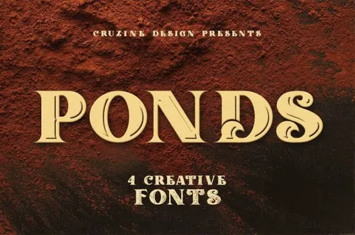 复古老式英文字体Ponds Typeface
