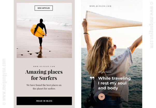 旅行度假周游世界宣传活动手机端海报广告图PSD模板Outlife In