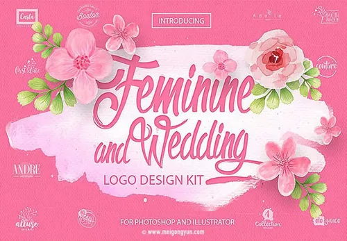 鲜花花纹标志设计元素 Logo Vectorial patt