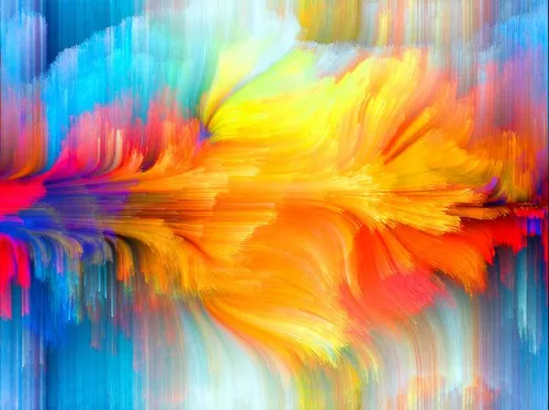 彩色渐变创意抽象线条梦幻水彩油画效果高清背景JPG图片设计素材模板8223