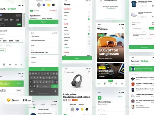 iPhone X 电商APP UI KITS