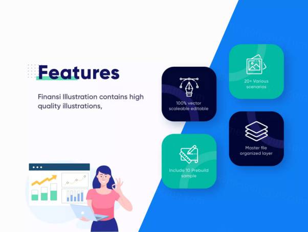 金融与融资主题矢量插画素材