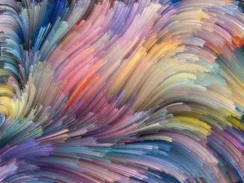 彩色渐变创意抽象线条梦幻水彩油画效果高清背景JPG图片设计素材模板8225