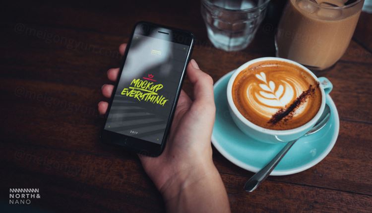 手拿iPhone7场景模拟贴图样机PSD模板10 iPhone 7 Mockups V2