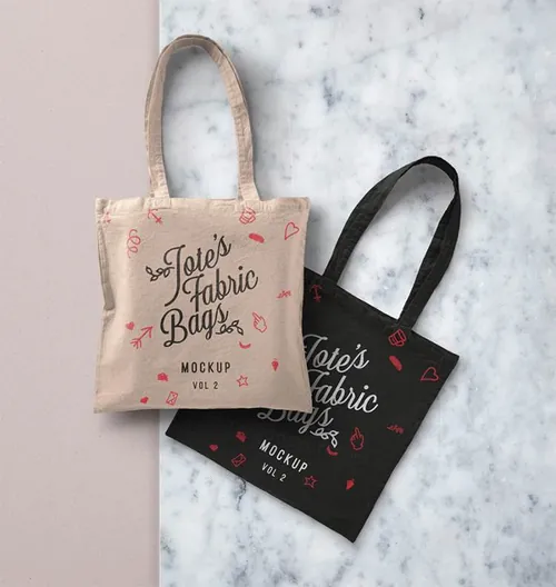 手提袋织物样机 Psd Tote Bag Fabric Mockup Vol2