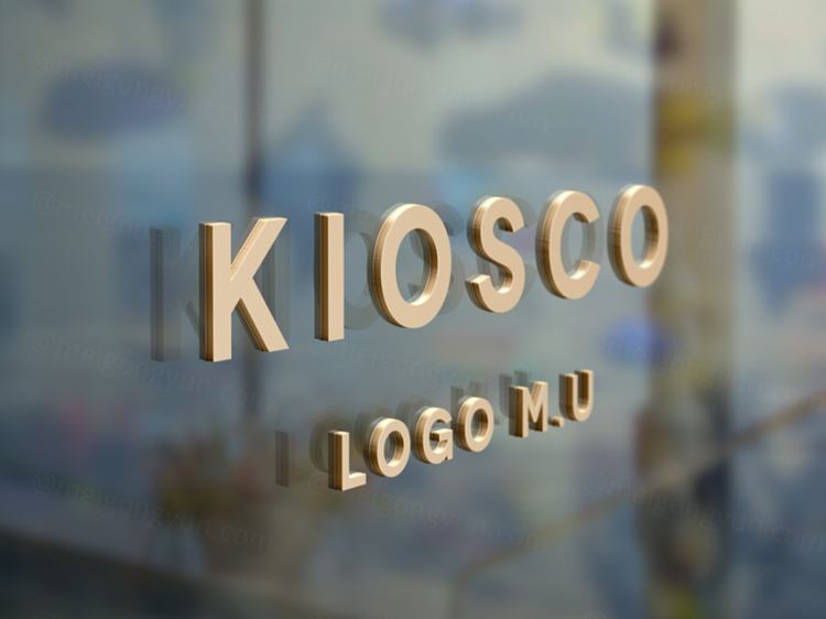 商店商场橱窗玻璃商标logo设计提案展示样机模板 Vitro Window Logo Mock-Up Template