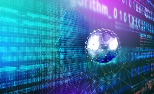 数字网络高科技数据分析程序编码黑客代码算法技术概念宣传海报背景素材