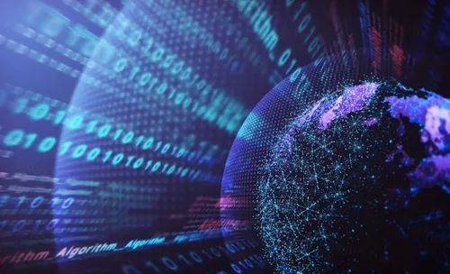 数字网络高科技数据分析程序编码黑客代码算法技术概念宣传海报背景素材