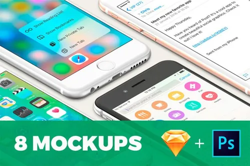 iPhone 6s贴图样机PSD模板8 Isolated iPhone 6s mockups