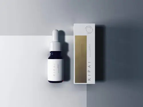 滴管包装瓶子盒子包装设计贴图样机PSD模板 Minimal Dropper Packagi